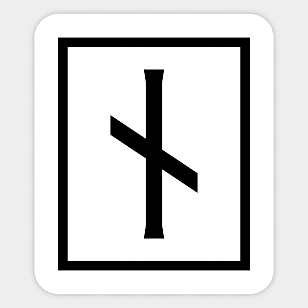 Naudhiz Desire Norse Rune Sticker by HalpinDesign